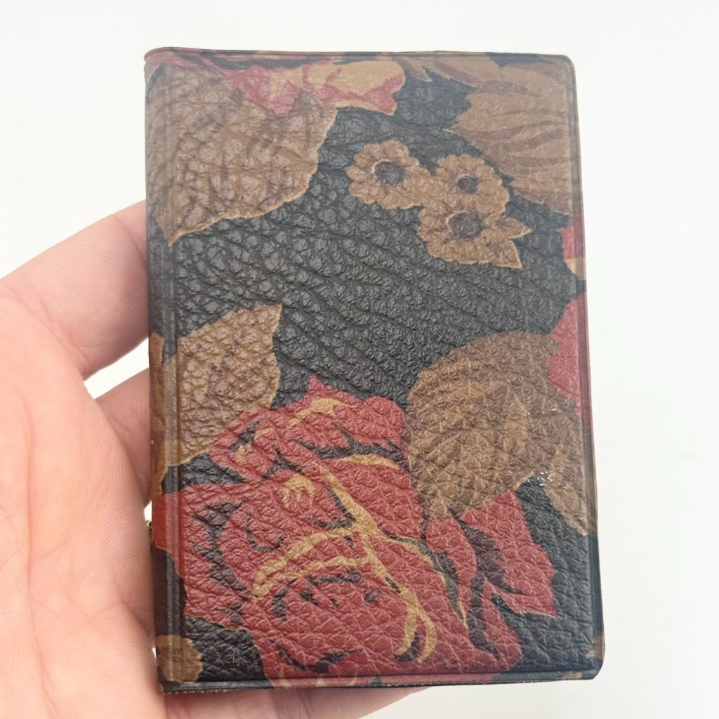 Vintage Red Floral Photo Book Business Card Holder Case Vintage Red Floral Photo Book Business Card Holder Case